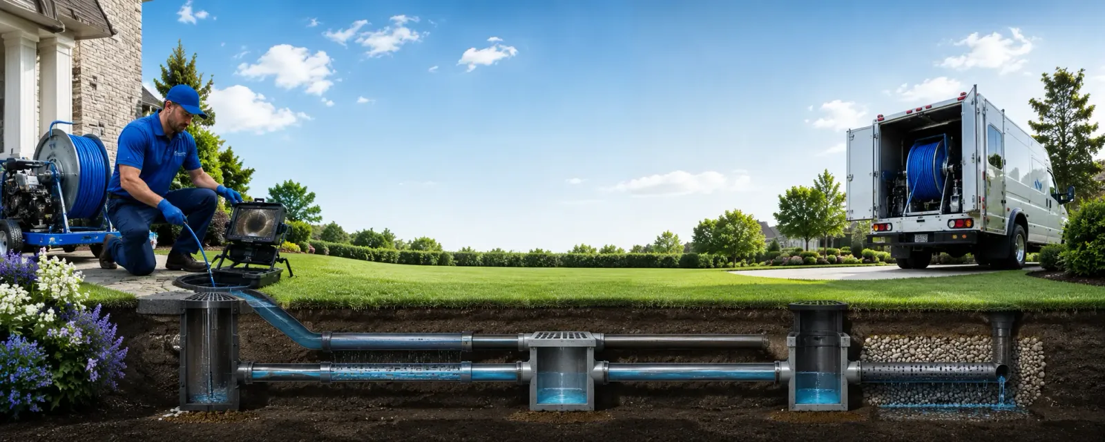 Outdoor drain cleaning information for Freeport, ME